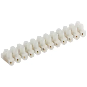 3A 12-Way Terminal Block (PA66) - Natural Colour