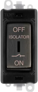 10A 3 POLE FAN ISOLATION SWITCH - BLACK INSERT - M