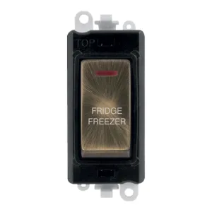 20AX Double Pole Switch With LED Module - Black -