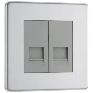 SCREWLESS FLATPLATE BRUSHED STEEL DOUBLE MASTER TE
