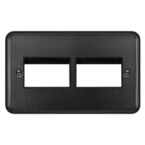 2 GANG MINIGRID UNFURNISHED PLATE - 3+3 APERTURE -