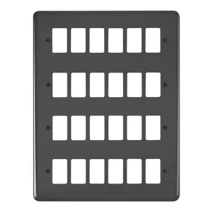 24 Gang GridPro Frontplate - Black Nickel