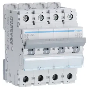 MCB 4P 10kA/15kA B-20A 4M