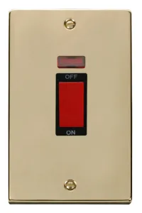 Deco - 50A 2 Gang Double Pole Switch With Neon (Ve