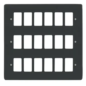 GPRO 18 GANG DECO PLATE ANTHRACITE GREY