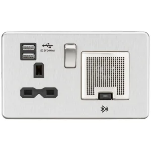 13A Socket Bluetooth Speaker and Dual USB A+A (5V
