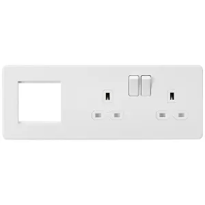 13A 2G DP Socket + 2G Modular Combination Plate -