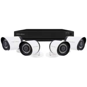 8CH 4MP 2TB 4 WHITE BULLET CAMERA KIT