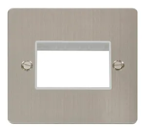 1 Gang Plate Triple Switch Aperture  - White