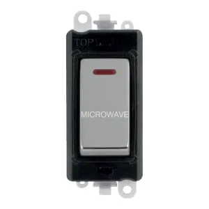 20AX Double Pole Switch With LED Module - Black -