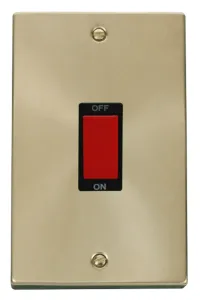Deco - 50A 2 Gang Double Pole Switch (Vertical) -