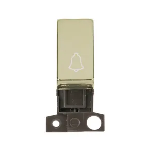 1 Way Retractive Ingot 10A Switch 'Bell' - Brass
