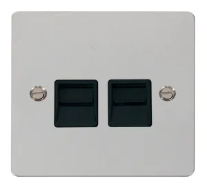 Twin Telephone Socket Secondary  - Black
