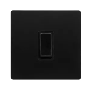10AX INGOT 1 GANG 2 WAY SWITCH - MATT BLACK COVER