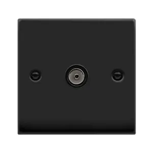 VP MATT BLACK 1G SINGLE C0-AXIAL OUTLET BK