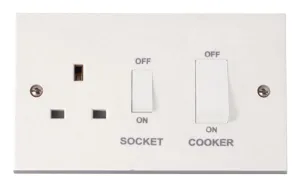 Polar - 50A Cooker Control Unit - White Rockers