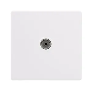 SINGLE NON-ISOLATED COAXIAL OUTLET - POLAR WHITE C