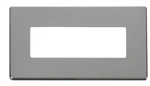 2 Gang (6 In-Line) Aperture Cover Plate - Chrome
