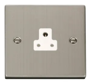 2A Round Pin Socket Outlet - White