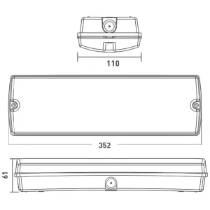 TEMPUS MAINTAINED 3HR EMERGENCY BULKHEAD 3W 140LM