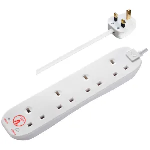 4 SOCKET 2M 13 AMP SURGE PROTECTED EXTENSION LEAD