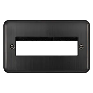 2 GANG MINIGRID UNFURNISHED PLATE - 6 APERTURE - M