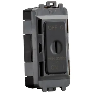 10A Fan Isolator Key Switch Module - anthracite