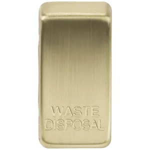 Switch cover "marked WASTE DISPOSAL" - brushed bra