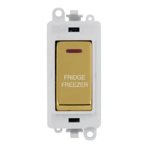 20AX Double Pole Switch With LED Module - Polar Wh