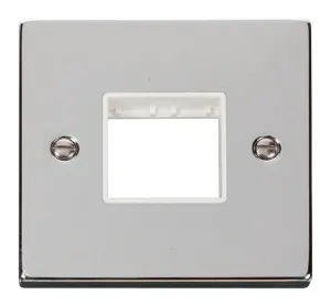 1 Gang Plate Twin Aperture - White