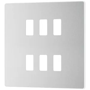 GRID FRONT PLATE - PCD EVOLVE - BRUSHED STEEL - 6