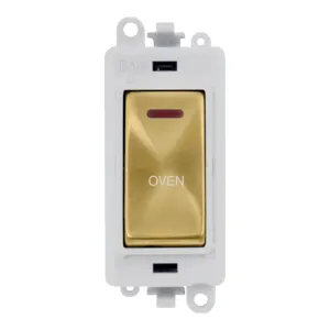 20AX Double Pole Switch With LED Module - Polar Wh