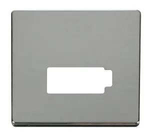 Connection Unit (Lockable) Cover Plate - Chrome