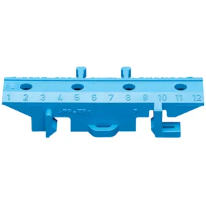 Mounting base f. brass terminals, blue