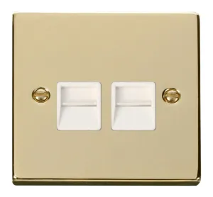 Twin Telephone Socket Outlet Secondary - White