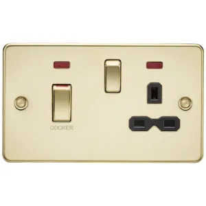 45A DP Switch & 13A Socket with Neons - Polished B