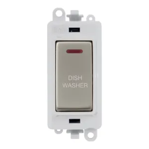 20AX Double Pole Switch With LED Module - Polar Wh
