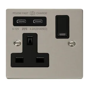 DECO 'NON INGOT' 13A 1 GANG SWITCHED SAFETY SHUTTE