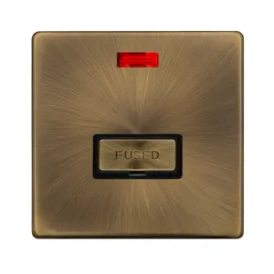 13A INGOT FUSED CONNECTION UNIT WITH NEON - ANTIQU