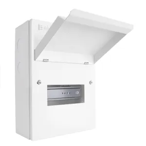 6 Way Elucian Metal Consumer Unit Unpopulated