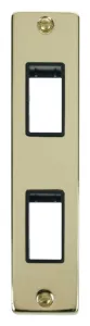 Double Architrave Plate & Aperture - Black