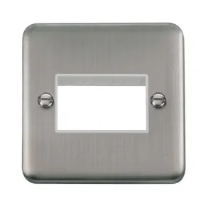 1 Gang MiniGrid Unfurnished Plate - 3 Apertures