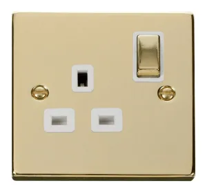 1 Gang 13A DP 'Ingot' Switched Socket Outlet - Whi