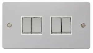 Ingot 10AX 4 Gang 2 Way Switch  - White