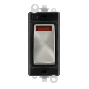 20AX Double Pole Switch With Neon Module - Black -