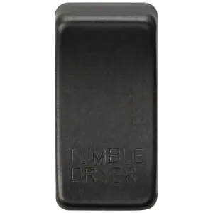Switch cover "marked TUMBLE DRYER" - smoked bronze