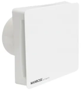 Manrose 100mm/4" Silent  wall/ceiling fan C/W Time