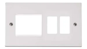 Hotel Accessory Plate - 2 Gang Gridpro Frontplate
