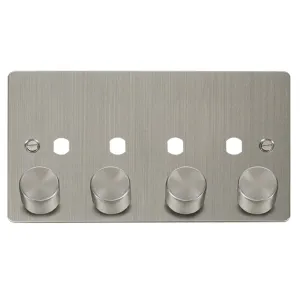 FPSS 4 GANG DOUBLE DIMMER PLATE & KNOBS