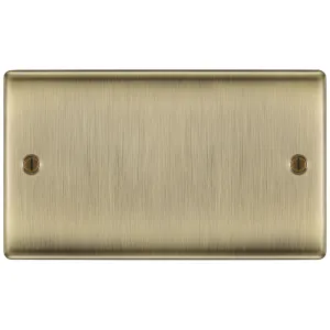 NEXUS METAL ANTIQUE BRASS DOUBLE BLANK PLATE